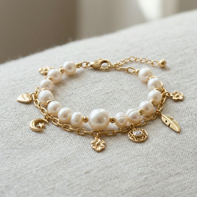 Pearl Charm Bracelet